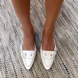 TOD’S Vachetta Slip on Mules Kitten Heel- Ivory 37